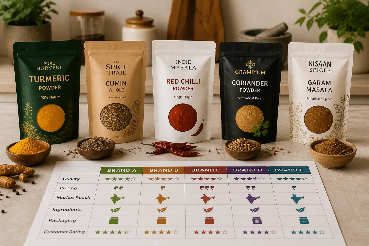 D2C Spice Brands in India: Comparing Quality, Pricing, and Market Reach