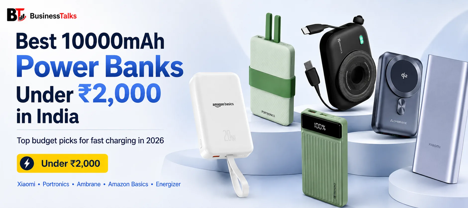 Best 10000mAh Power Banks Under ₹2,000 in India