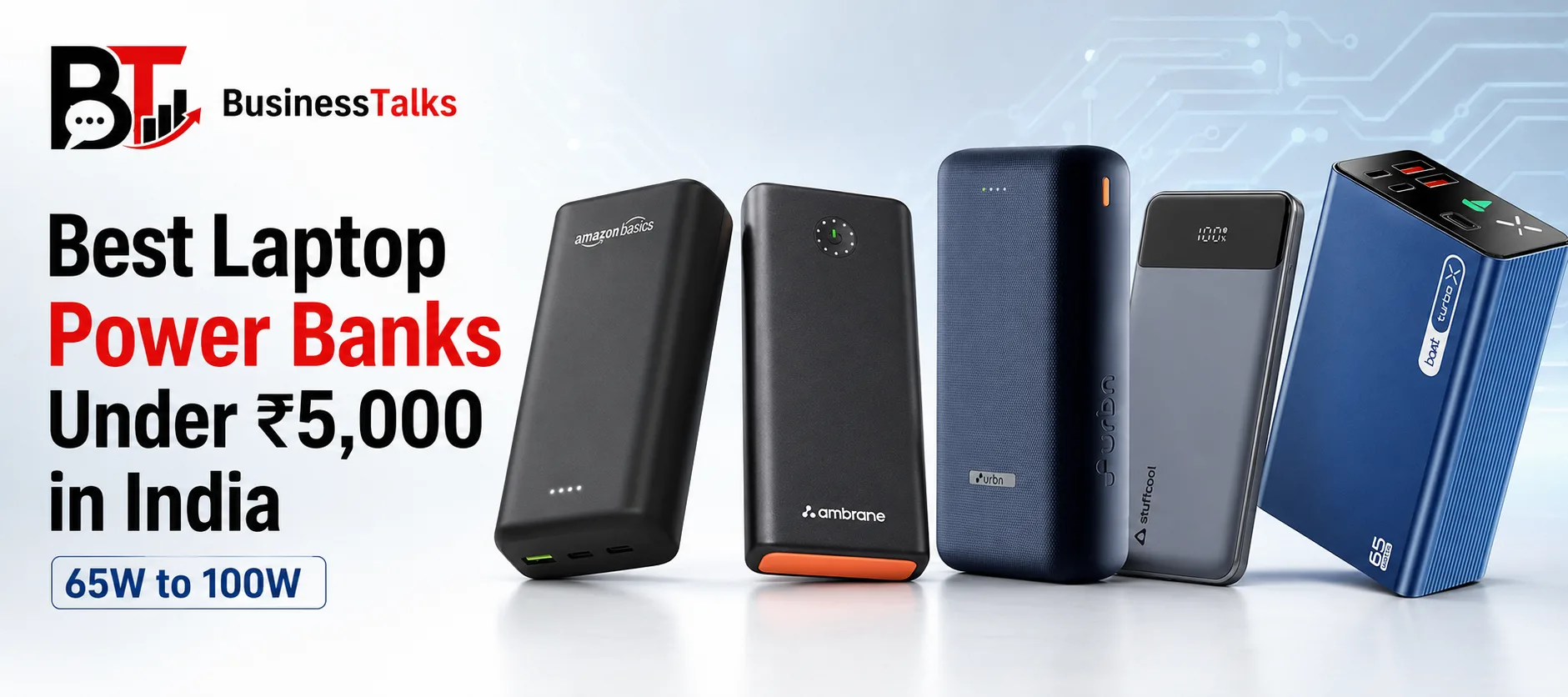 Best Laptop Power Banks Under ₹5,000 in India: 65W to 100W